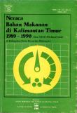 Balance Of Foodstuffs In Kalimantan Timur 1989-1990