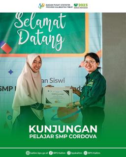 BPS Kaltim Menerima Kunjungan dari SMP IT Cordova Samarinda