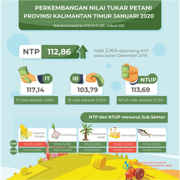 NTP Januari 2020 Sebesar 112,86 Atau Naik 2,16 Persen Dibanding NTP Pada Bulan Desember 2019