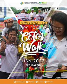 Commemorating HSN 2023, BPS-Statistics Kalimantan Timur Province Holds a Family Color Walk