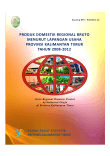 Produk Domestik Regional Bruto Provinsi Kalimantan Timur Menurut Lapangan Usaha 2008-2012