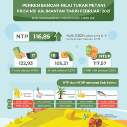 NTP Februari 2021 Sebesar 116,85 Atau Naik 0,52 Persen Dibanding NTP Pada Bulan Januari 2021