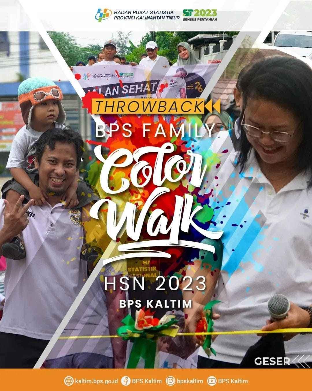 Memperingati HSN 2023, BPS Provinsi Kaltim Gelar Family Color Walk